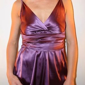 NWT MADE IN ITALY F.FERRANTE Purple silk top